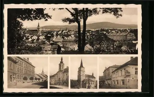 AK Rotkitzan, Panorama, Kirche, Rathaus