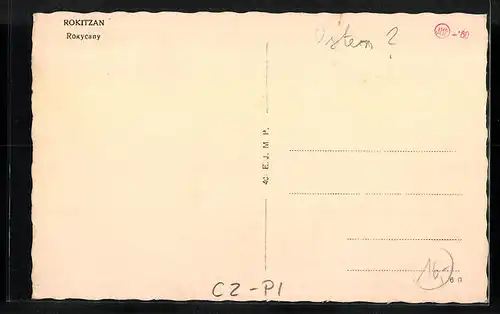 AK Rotkitzan, Panorama, Kirche, Rathaus