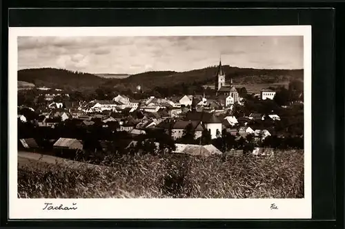 AK Tachau, Blick auf die Dächer der Stadt