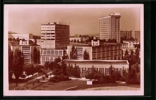 AK Zlín, Ortspartie mit Hochhäusern