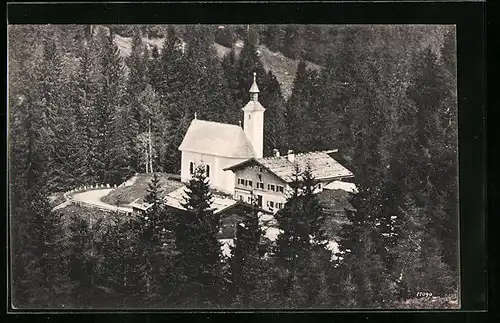 AK Jochberg, Gleichnamiges Gasthaus aus der Vogelschau