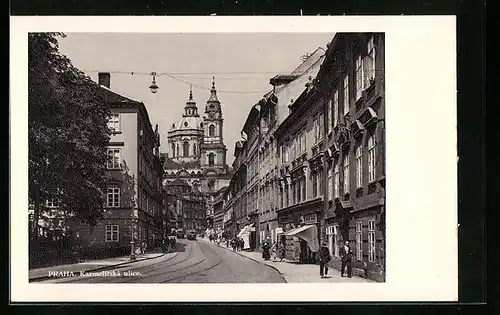 AK Prag / Praha, Karmelitská ulice