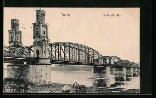 AK Thorn, Ansicht der Weichselbrücke