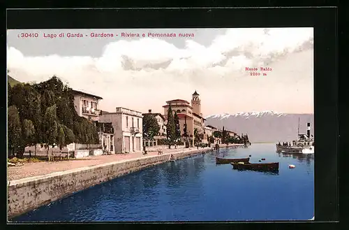 AK Gardone /Lago di Garda, Riviera e Promenada nuova