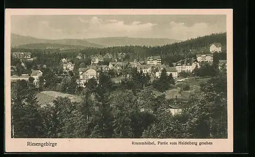 AK Krummhübel /Riesengebirge, Partie vom Heidelberg gesehen