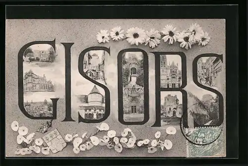 AK Gisors, Souvenir - L`Eglise, Le Chateau, Panorama