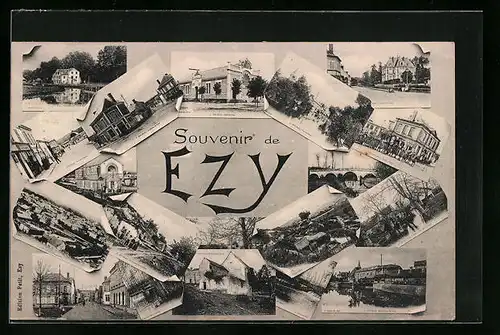 AK Ezy, Souvenir - Vue generale, Quai en Rue Potard