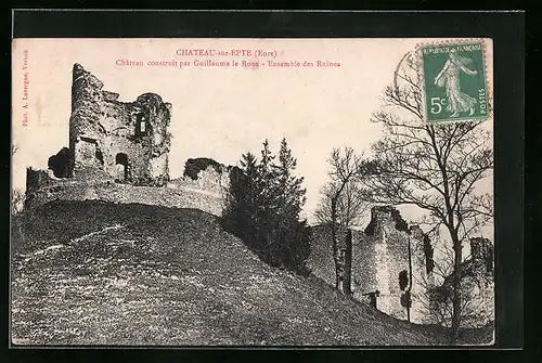 AK Chateau-sur-Epte, Chateau - Ensemble des Ruines