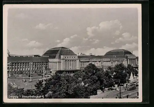 AK Leipzig, Blick zum Hauptbahnhof