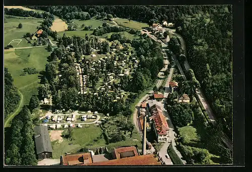 AK Reichenbach-Neurod, Ferien-Campingplatz Albgau, Fliegeraufnahme