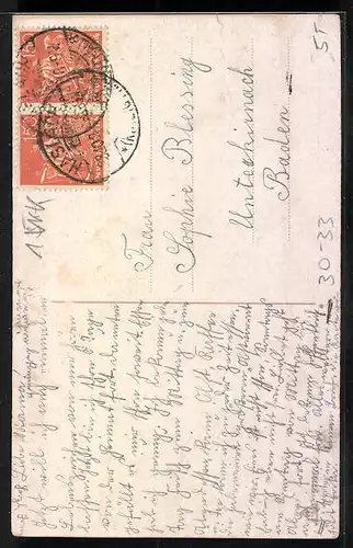 AK Kleiner Soldat bittet um Gottes Segen für seinen kämpfenden Vater