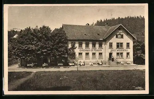 AK Triberg, Gasthaus und Pension Über`m Wasserfall