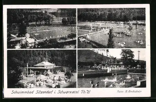 AK Sitzendorf /Th., Schwimmbad - Becken, Liegewiesen