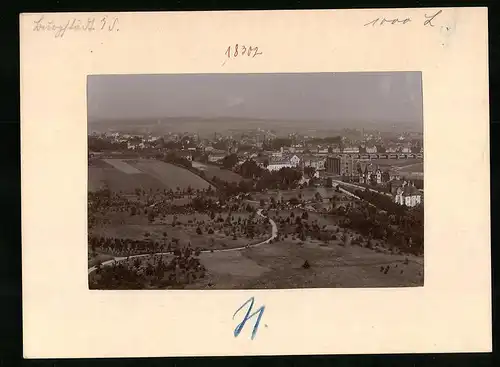 Fotografie Brück & Sohn Meissen, Ansicht Burgstädt, Ortsrand mit Parkanlage & Teichen