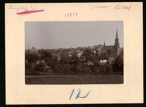 Fotografie Brück & Sohn Meissen, Ansicht Burgstädt, Panorama mit Kirche