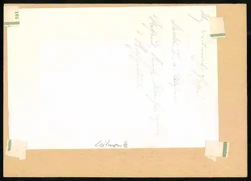 Fotografie Brück & Sohn Meissen, Ansicht Leitmeritz, Marktplatz mit Knaben - Bürgerschule & Rathaus