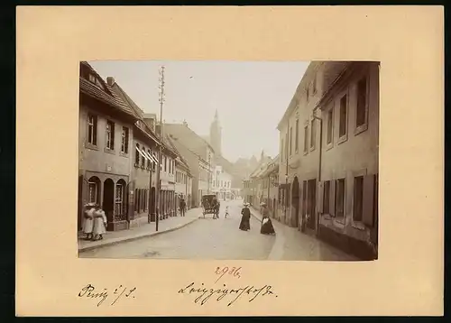 Fotografie Brück & Sohn Meissen, Ansicht Penig i. S., Gasthof Deutscher Hof in der Leipzigerstrasse
