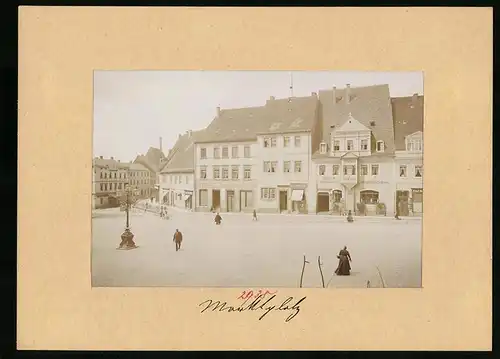 Fotografie Brück & Sohn Meissen, Ansicht Wurzen, Marktplatz mit Hotel & Gesellschaftshaus