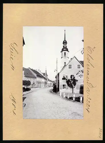 Fotografie Brück & Sohn Meissen, Ansicht Elsterwerda, Kirche in der Hauptstrasse