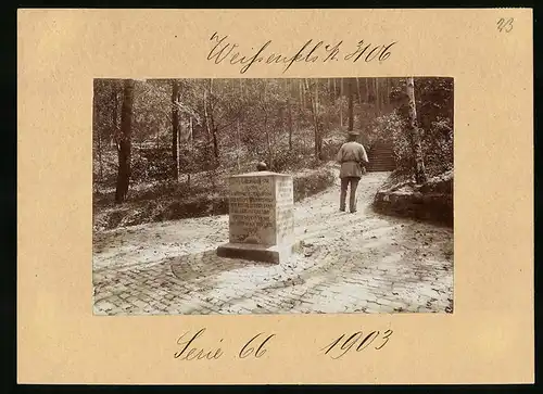 Fotografie Brück & Sohn Meissen, Ansicht Weissenfels, Denkmal am Klemmberg