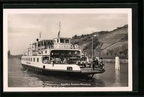 AK Bodensee-Autofähre Konstanz auf der Strecke Konstanz-Meersburg