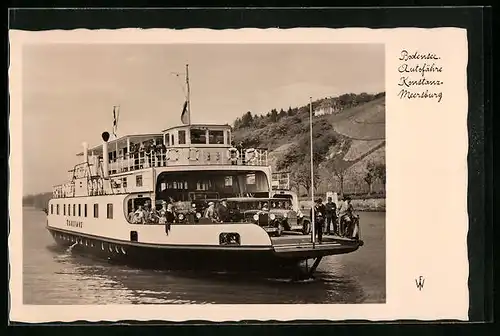 AK Bodensee-Autofähre Konstanz auf der Strecke Konstanz-Meersburg