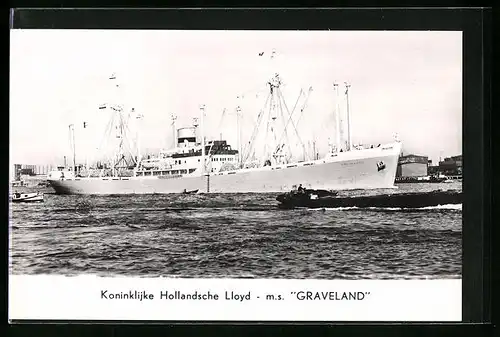 AK Handelsschiff MS Graveland des Koninklijke Hollandsche Lloyds