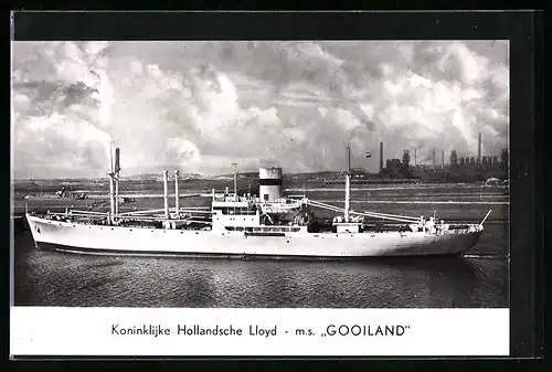 AK Handelsschiff MS Gooiland des Koninklijke Hollandsche Lloyds