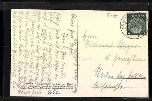 AK Melkerin mit Kuh und Kalb