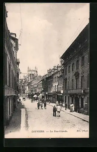 AK Louviers, La Rue-Grande