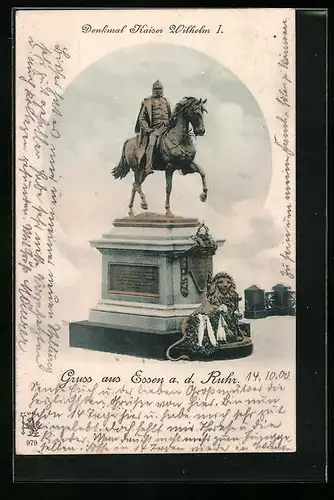 AK Essen /Ruhr, Denkmal Kaiser Wilhelm I.