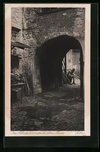 AK Zittau, Hof des Dornspach`schen Hauses