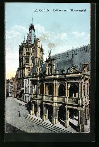 AK Coeln, Rathaus mit Glockenspiel