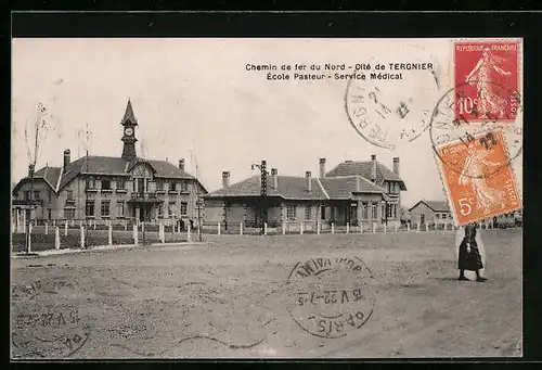 AK Tergnier, Chemin de fer du Nord, Ecole Pasteur, Service Médical