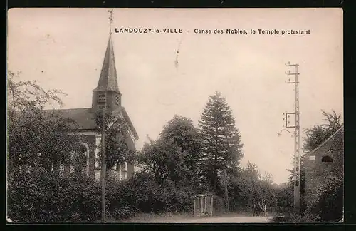 AK Landouzy-la-Ville, Cense des Nobles, Le Temple protestant