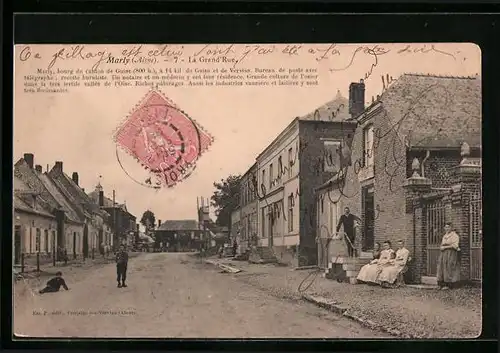 AK Marly, La Grand`Rue, Strassenpartie