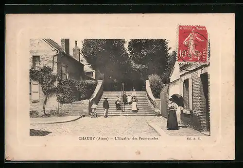 AK Chauny, L`Escalier des Promenades