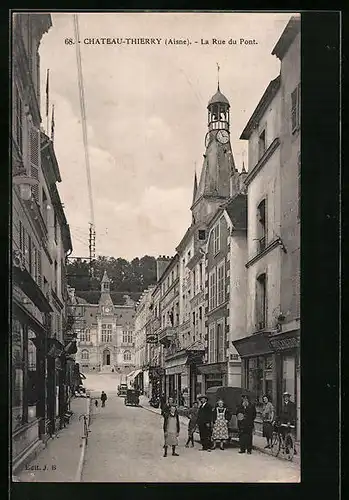 AK Chateau-Thierry, La Rue du Pont