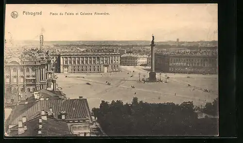AK Pétrograd, Place du Palais et Colonne Alexandre
