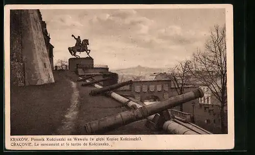 AK Krakow, Pomnik Kosciuszki na Wawelu
