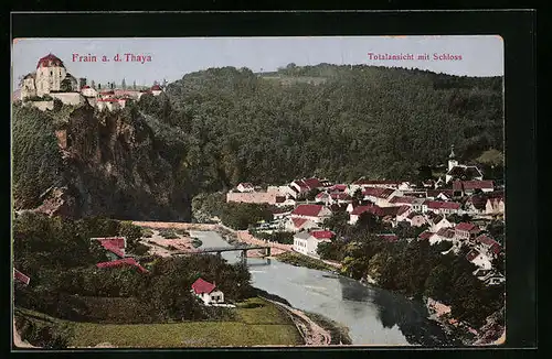 AK Frain /Thaya, Totalansicht mit Schloss