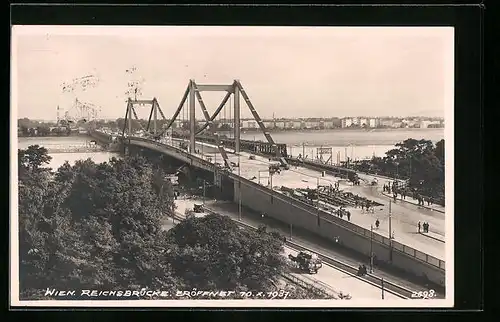 AK Wien, Panorama mit Reichsbrücke