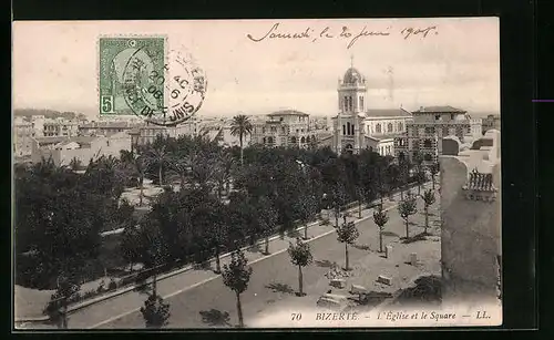 AK Bizerte, L`Église et le Square