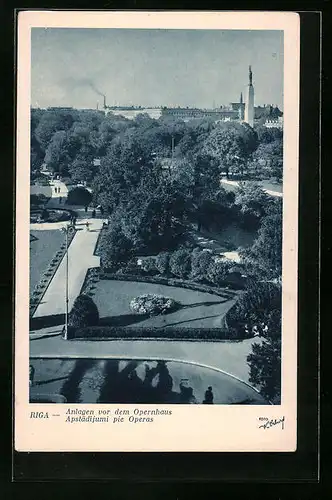 AK Riga, Anlagen vor dem Opernhaus