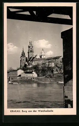 AK Krakau, Burg von der Weichselseite