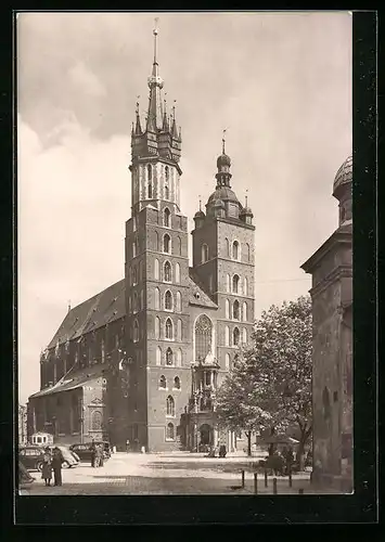 AK Krakau, Blick zur Marienkirche