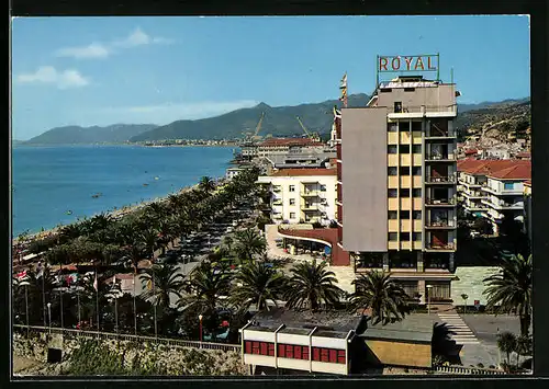 AK Pietra Ligure, Hotel Royal und Strand-Promenade