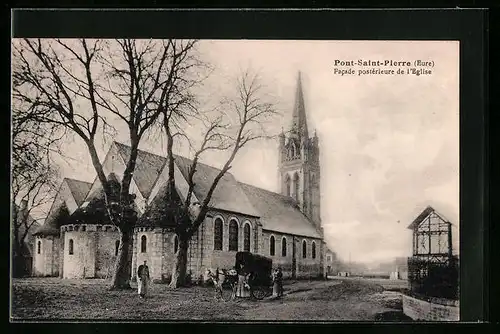 AK Pont-Saint-Pierre, Facade postérieure de l`Eglise