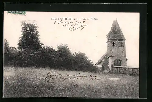 AK Touffreville, Vue de l`Eglise