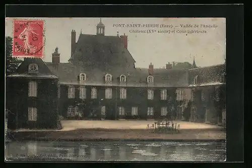 AK Pont-Saint-Pierre, Vallée de l`Andelle, Chateau et Cour intérieure